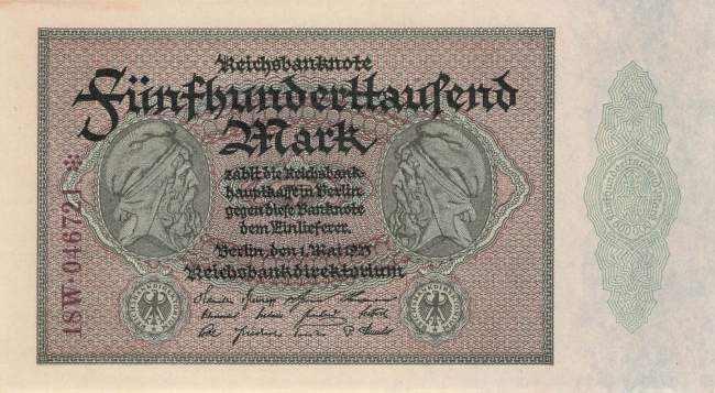 500000 Mark 1923 ro.87f W